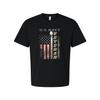 NOUS. T-shirt Graphique Vétéran Marine Avec Emblème Drapeau Américain Et Texte Vétéran Vertical