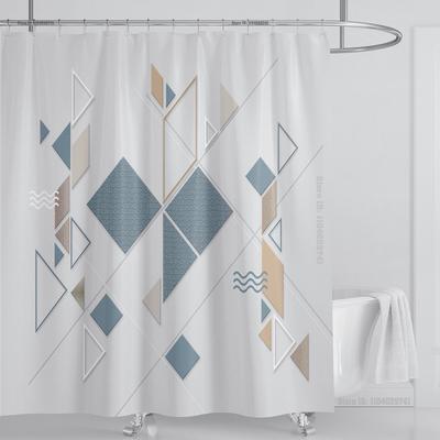 Plant Floral Shower Curtain Waterproof Shower Curtain Polyester Fabric 3D Printed Curtain Bathroom Decoration With Hooks