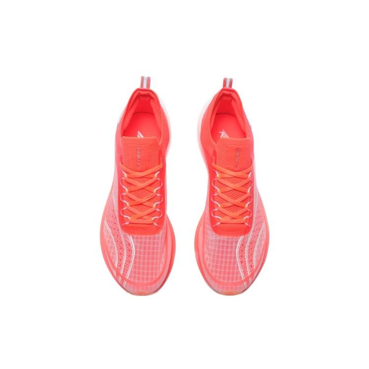 New LiNing Feidian Challenger Cushioning Anti Slip And Wear Resistant Low Top Running Shoes Women's Fluorescent Fruit Red ARMS014-1
