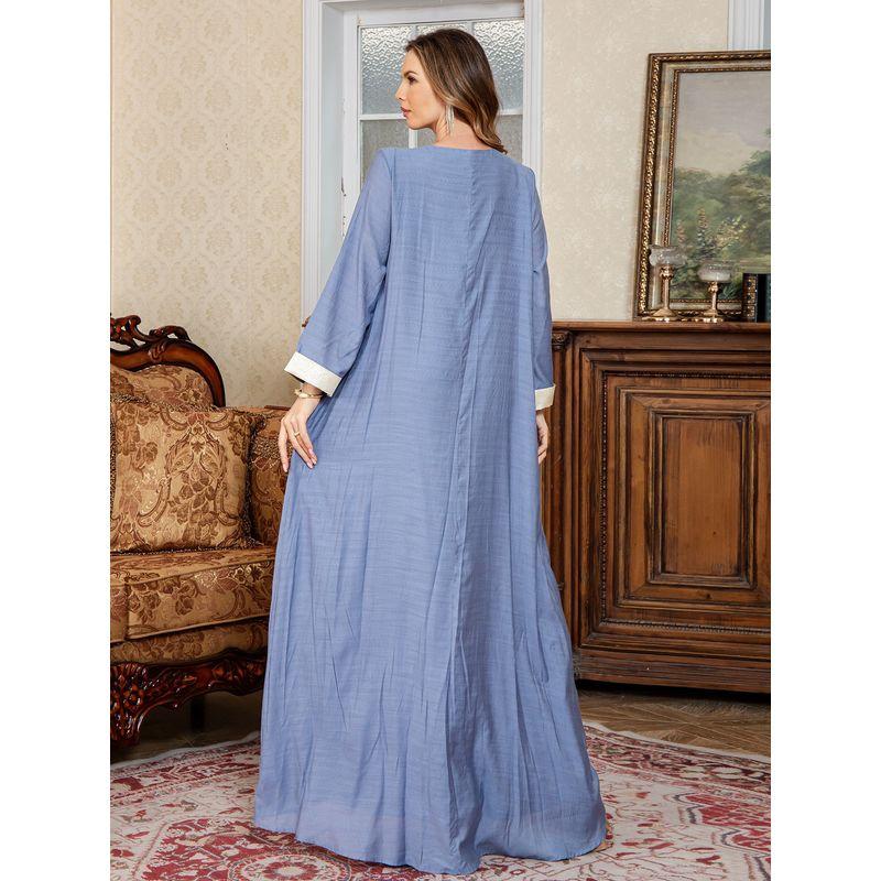 Arab Embroidered Belt Robe Middle East Dress Dubai Length Dress Dress Women clothes Hot Drilling Formal Dress Dress