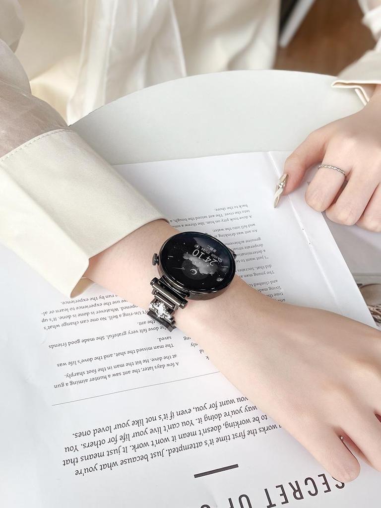 Leather Milan Magnetic Buckle Strap for Huawei Watch GT Series (GT6, GT5, GT4, GT3, GT2, GT5 Pro) - Women's Chain Style