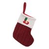 Mini Initial Christmas Stocking Embroidered Letter Knitted Christmas Stockings Festival Hanging Ornament for
