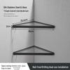 No-Drill Black Double-Layer Corner Glass Shower Shelf
