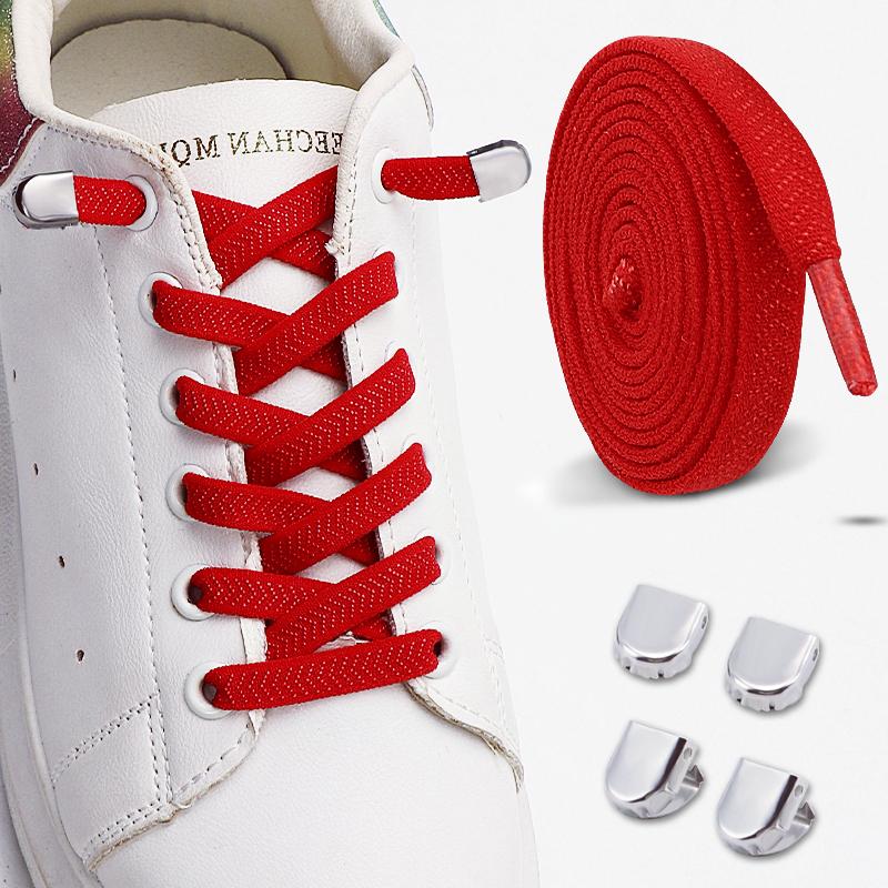 1 Pair/2 Pair No Tie Elastic Shoelaces Sneakers Laces for Kids Adults Rubber Bands Shoe LacesTieless Shoelaces for Sneakers