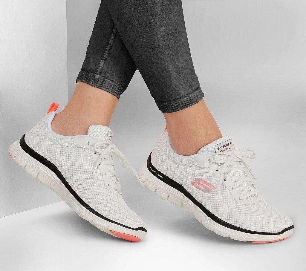 נעלי ספורט Skechers Flex Appeal 4.0 - צבע לבן/שחור/ורוד Brilliant View
