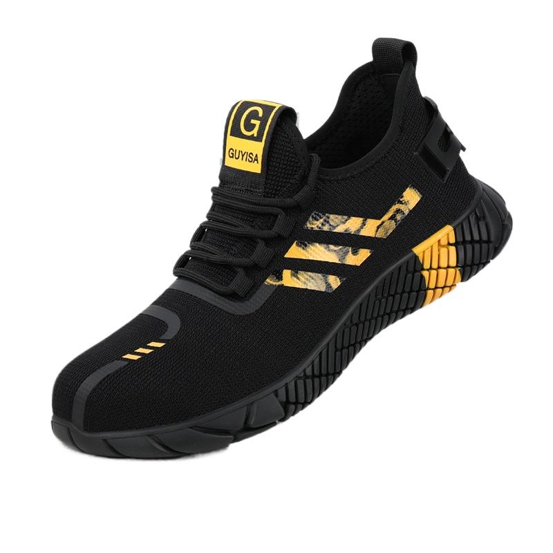 Arbeitsschuhe Herren Bruchsicher und Durchstichfest Fliegengewebt Bequem und Rutschfest Sicherheitsschuhe