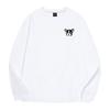 OKSTAR Bulldog Embroidered Patch Crew Neck Oversized Long Sleeve T-Shirt
