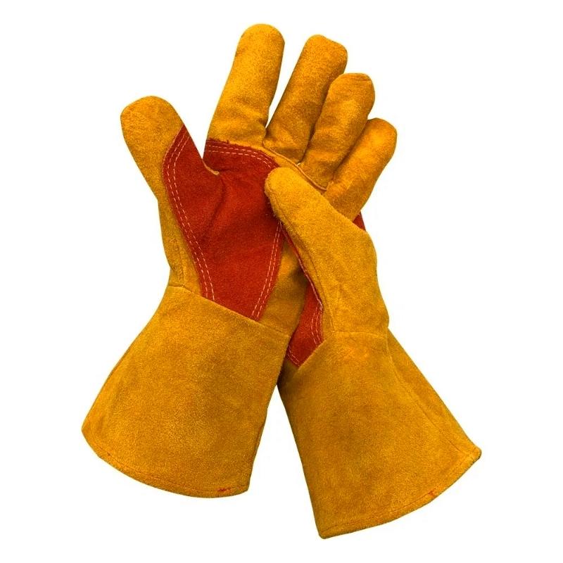 Anti-Bite Safety Gloves Leather Pets Grip Biting Protective Gloves for Catch Dog Cat Reptile Animal Grasping Training Gloves