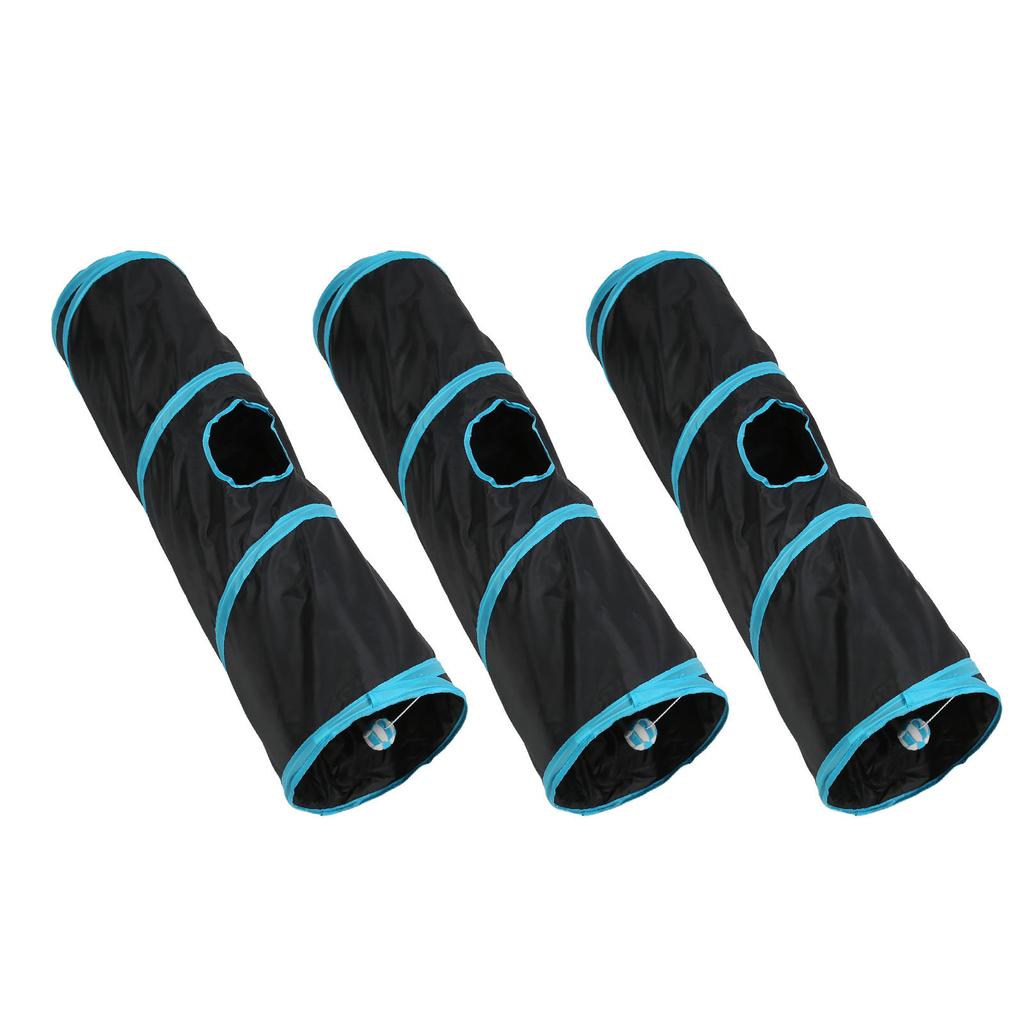 3PCS Collapsible Cat Tunnel Lightweight Interactive Interesting Cat Tunnel Tube for Cat Kitten