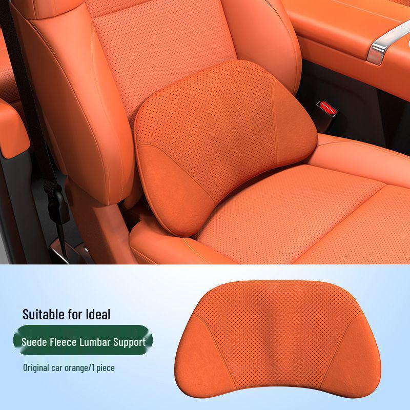 Ideal MEGA Headrest Neck & Lumbar Support Cushion – Suede Pillow for Car Interiors