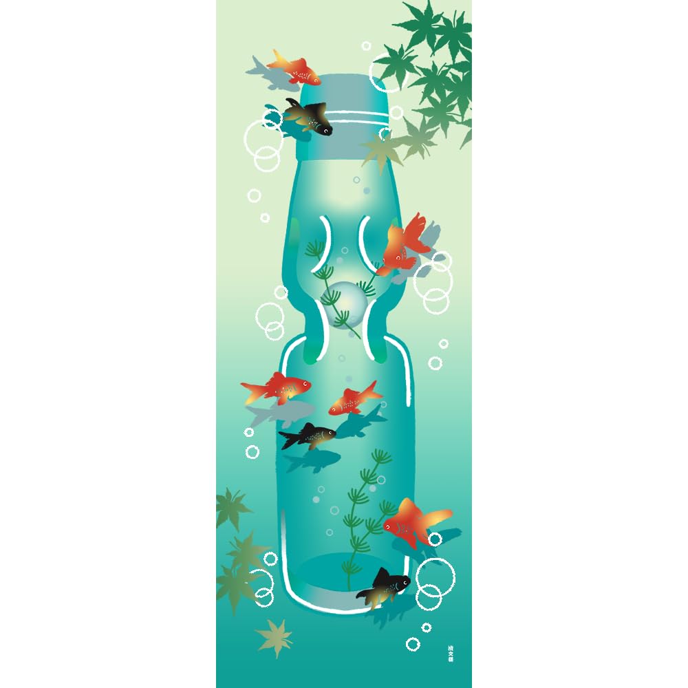 Hamamonyo Picture Tenugui hand Awa Natsu (Japanese towel) - (Summer Foam)