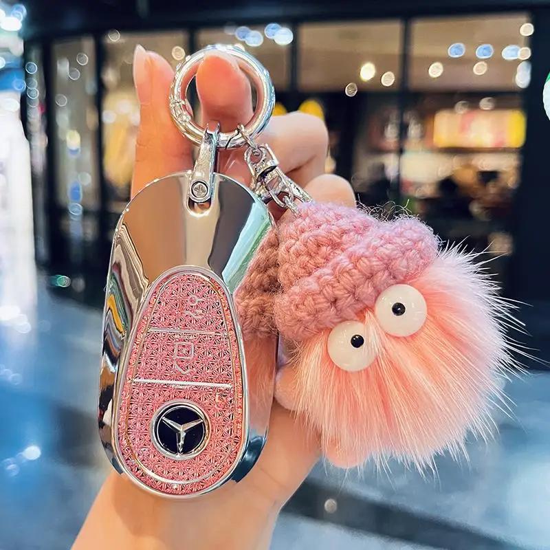 TXF4   Fashion Car Key Case Cover For Mercedes Benz A B C E Class GLS GLA GLK GLC CLS CLA AMG W204 W205 W212 W463 W176 Keychain Fob