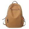 Verão Novo Cor Sólida Grande Capacidade Mochila Casual Street Trendy Estudante Fresca Mochila Outdoor