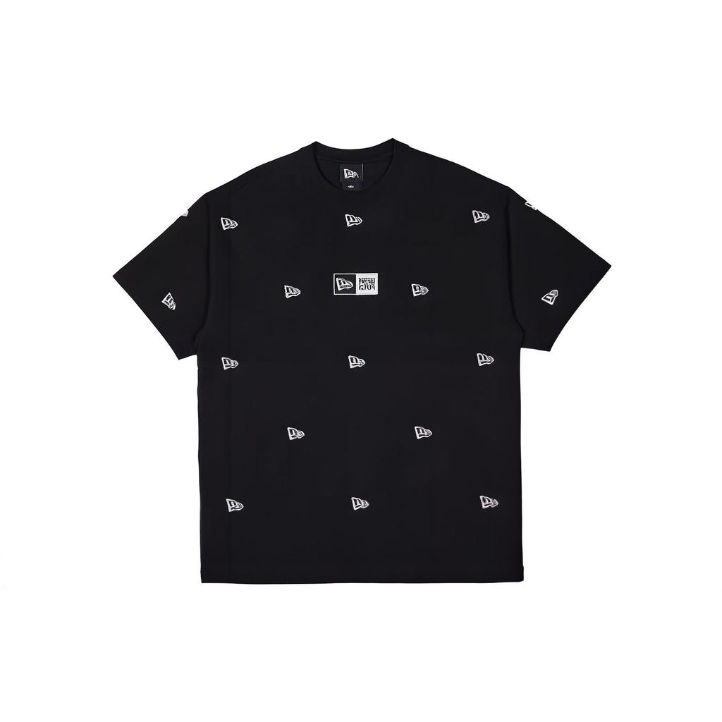 New Era Theme Print All Over Round Neck Casual Short Sleeve T-Shirt Unisex T-Shirts Black 13560488