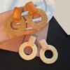 Allergy Proof Wood Drop Earrings Artisanal Handcrafted Bohemian Jewelry Natural Sustainable Material Ear Accessory