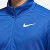 Nike Logo Print Stand Collar Half-Zip Long Sleeve T-Shirt Men Tops Blue BV4756-453