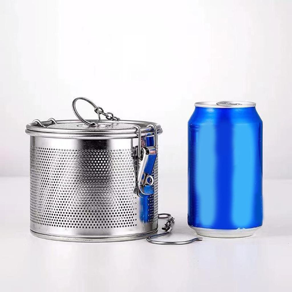 Tea Infuser with Extended Chain Hook Spice Seasoning Strainer for Home Stews