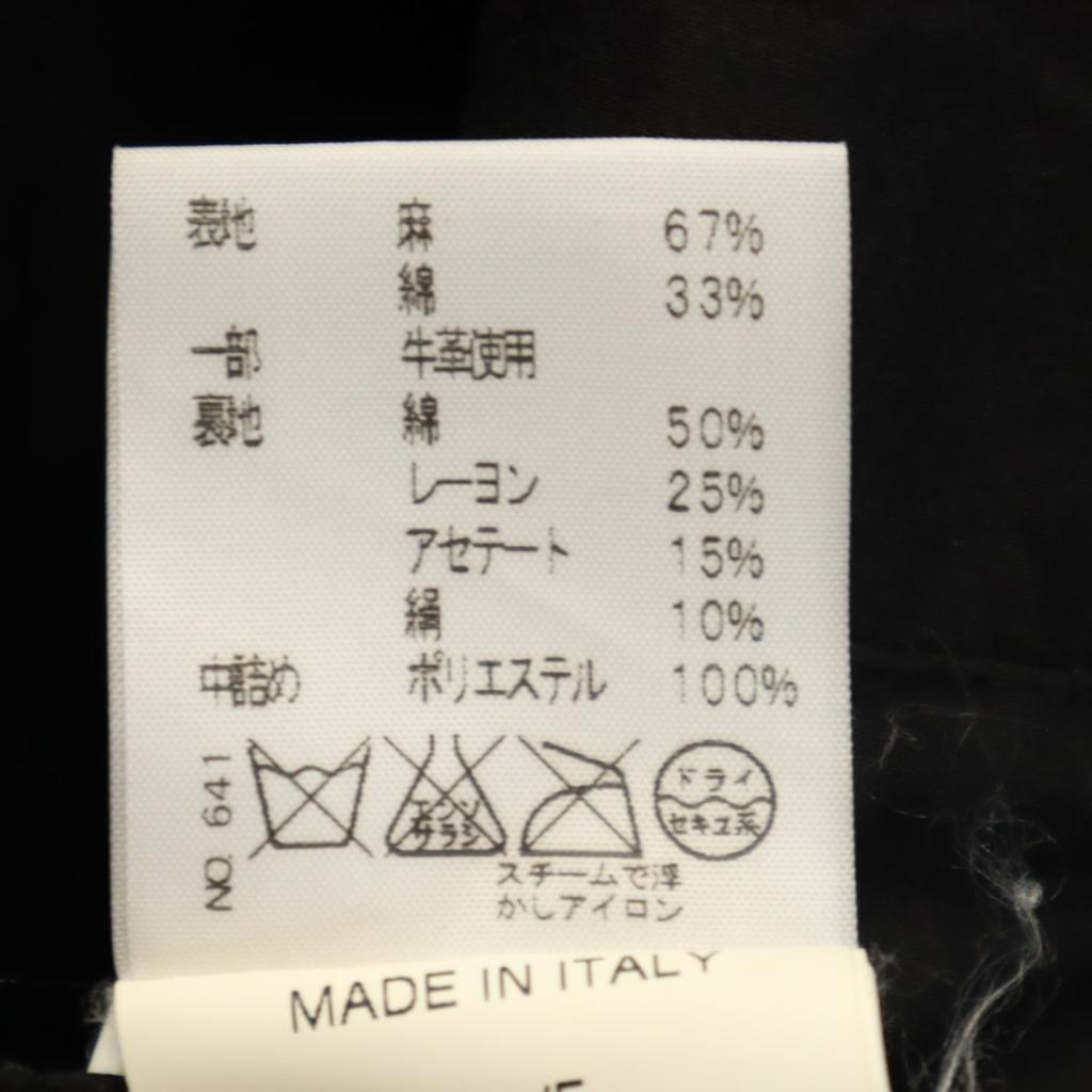 RICK OWENS Linen Blend, Made In Italy Coat S Black Men's Used