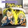 Biancheria da letto con motivo Dragon Ball Decorazione per la casa Regalo di compleanno (1 * copripiumino + 2 * federa, senza nucleo)