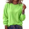 Women's Fashion Long Sleeve Round Neck Sweatshirt, Color Casual Pullover Top