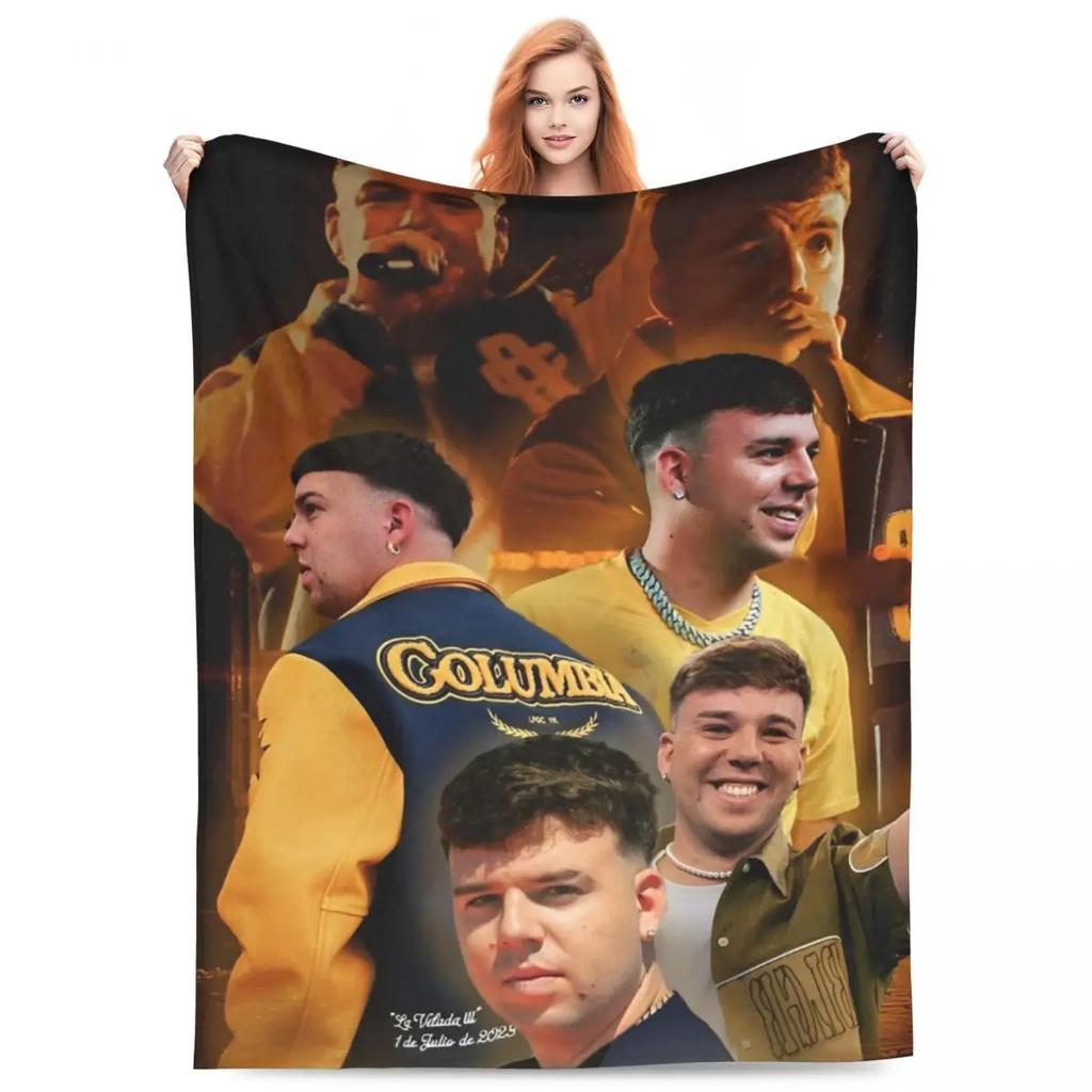 Singer Quevedo Blankets Reggaeton Latin Pop Latin Trap Plush Novelty Breathable Throw Blankets for Coverlet Spring/Autumn