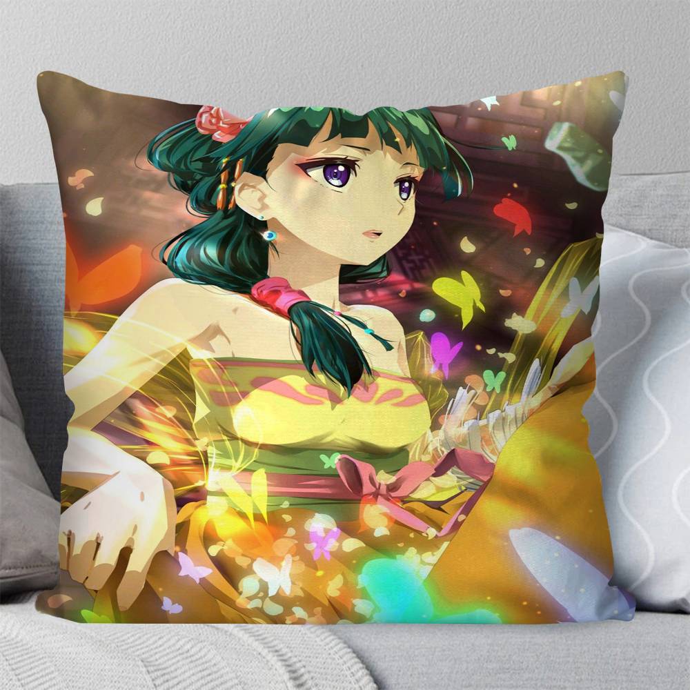 Anime Die Tagebücher der Apothekerin Kissenbezug Quadratisches Kissen Schlafzimmer Sofa Freizeit Komfortkissen Auto Wohnzimmer Heimdekoration