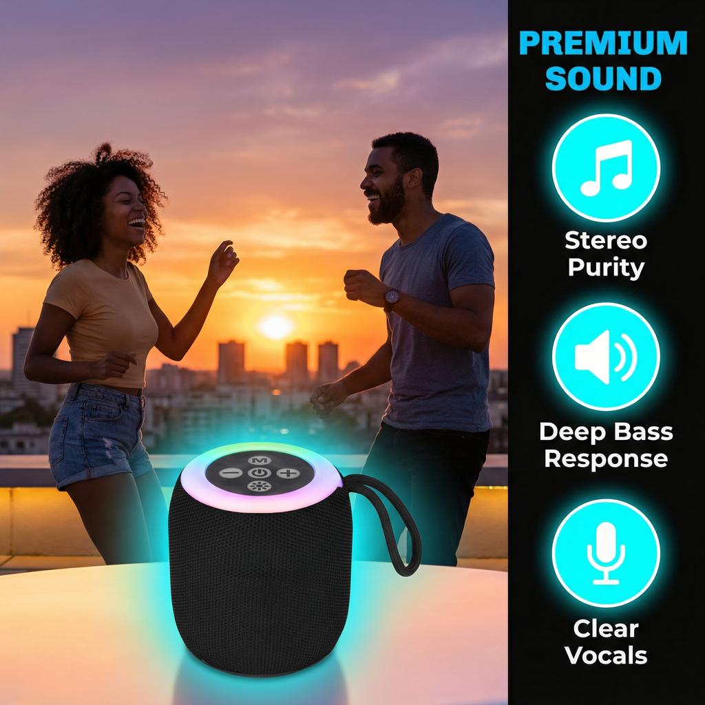 Altoparlanti Bluetooth Portatili, Altoparlante Bluetooth Wireless, Bassi Profondi, Altoparlanti da Esterno con Maniglia, Supporta Scheda TF per Esterno