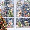 2026 Christmas Static Cling Window Stickers Watercolor Animal Cat Designs for Glass Door & Window Decoration Self-Adhesive