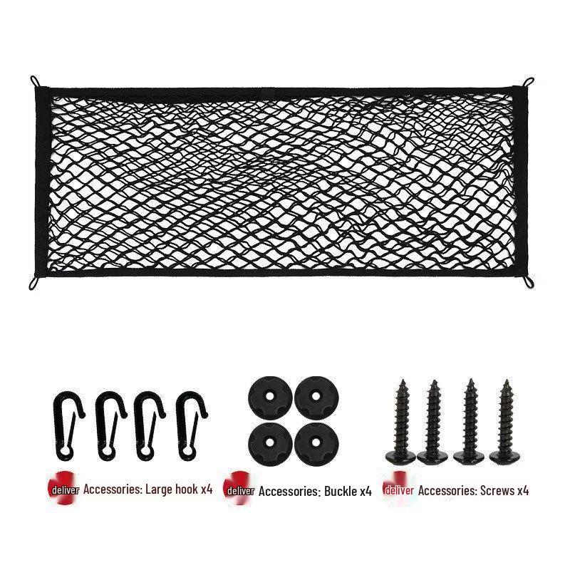 SUV Trunk Storage Net Bag - Car Organizer for Keeping Items Secure in the Trunk.