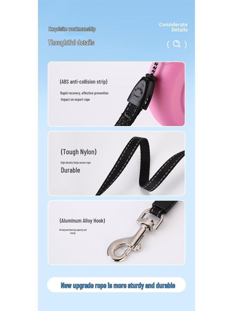 Automatic Retractable Dog Leash for Large, Medium, Small Dogs - Outdoor Walking Rope