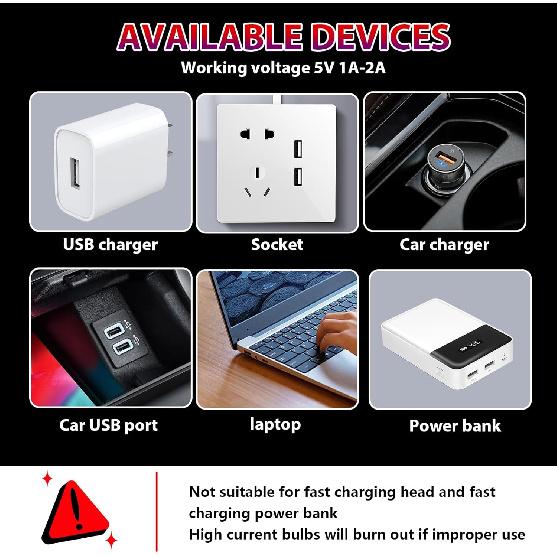 2PCS Car USB Night Lights, Touch Dimmable Vehicle Interior Ambient Lamp, Portable Retro Glass LED Light for Auto Decorations, Bedroom, Office,