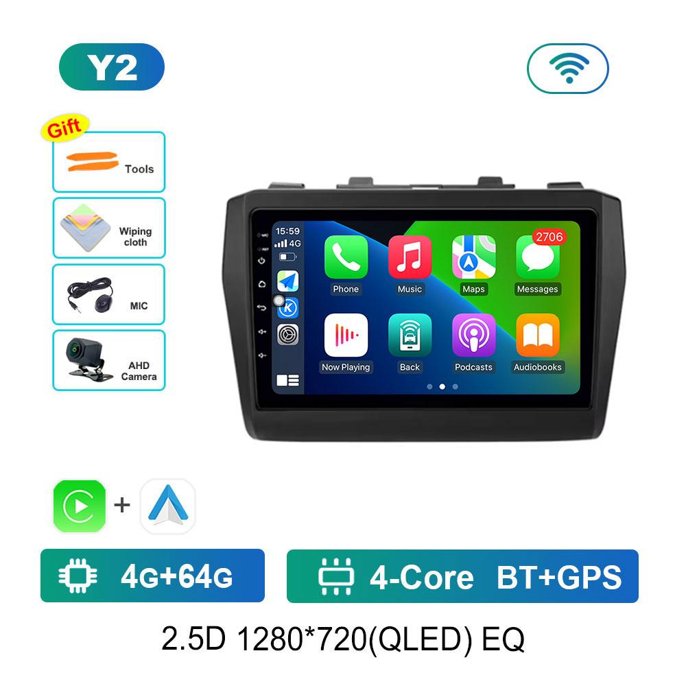 For Suzuki Swift 2016 - 2021 Android 14 Car Video Multimedia Player 4G Wifi DSP Stereo GPS Navi QLED Screen Bluetooth Head Unit