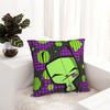 Happy Gir Invaders Zims Throw Pillow Cover Polyester Throw Pillow Creative Pillowcase