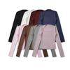 Hot Girl Square Neck Off-Shoulder Slimming Long Sleeve Top for Women