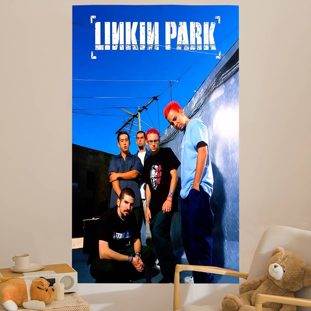 Nu Metal Band L-Linkin P-Park Cartoon Tapestry Art Science Fiction Room Home Decor Wall Hanging Sheets