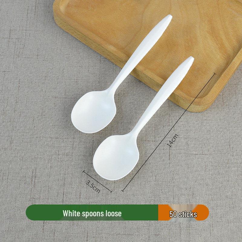 Disposable Long Handle Dessert Spoons