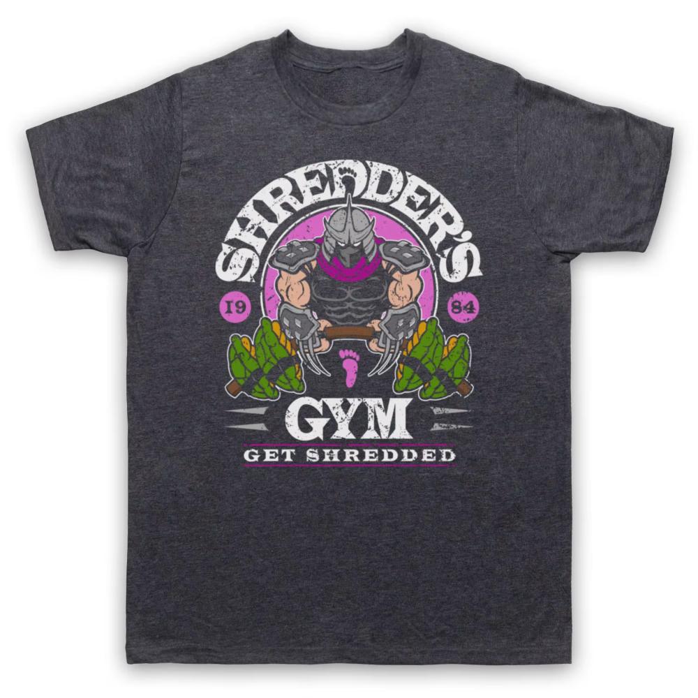 Teenage Ninja Turtles SHREDDER'S GYM Anime Print Graphic T-shirt Men's and Women Short Sleeve Tshirt Summer Clothing Streetwear