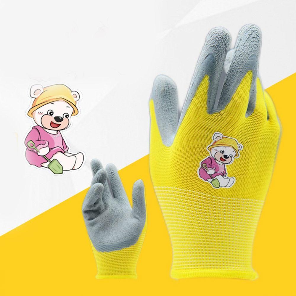 Waterproof Children Protective Glove Non-Slip Garden Glove Cartoon Work Gloves  Planting