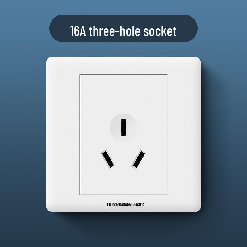 86 Type Wall Panel: Single Gang Light Switch & Socket