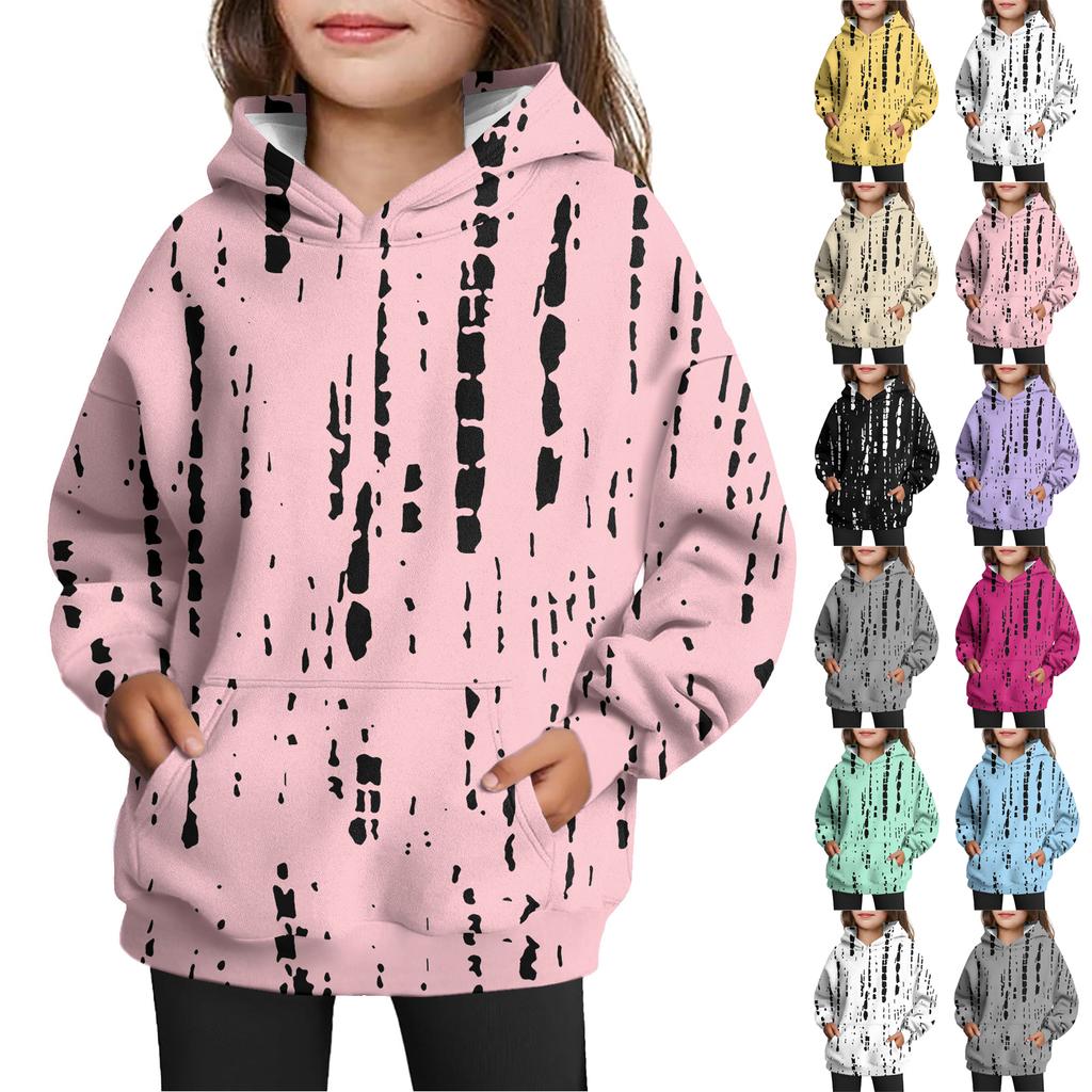 Худи для девочек с принтом тай-дай - Пуловер с принтом