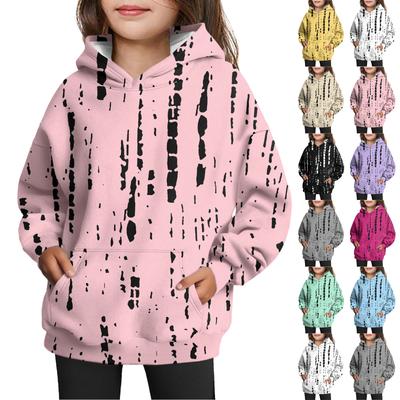 Girls' Hooded Tie-Dye Sweatshirt - Pullover Print Top