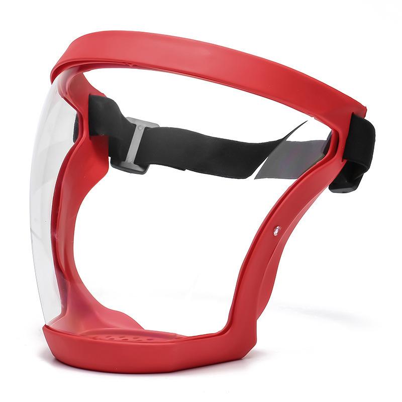 

1pc Transparent Full Reusable Dustproof Antifog WindproofMask HD Safety Glasses Protection Antisplash Mask With Filters красный