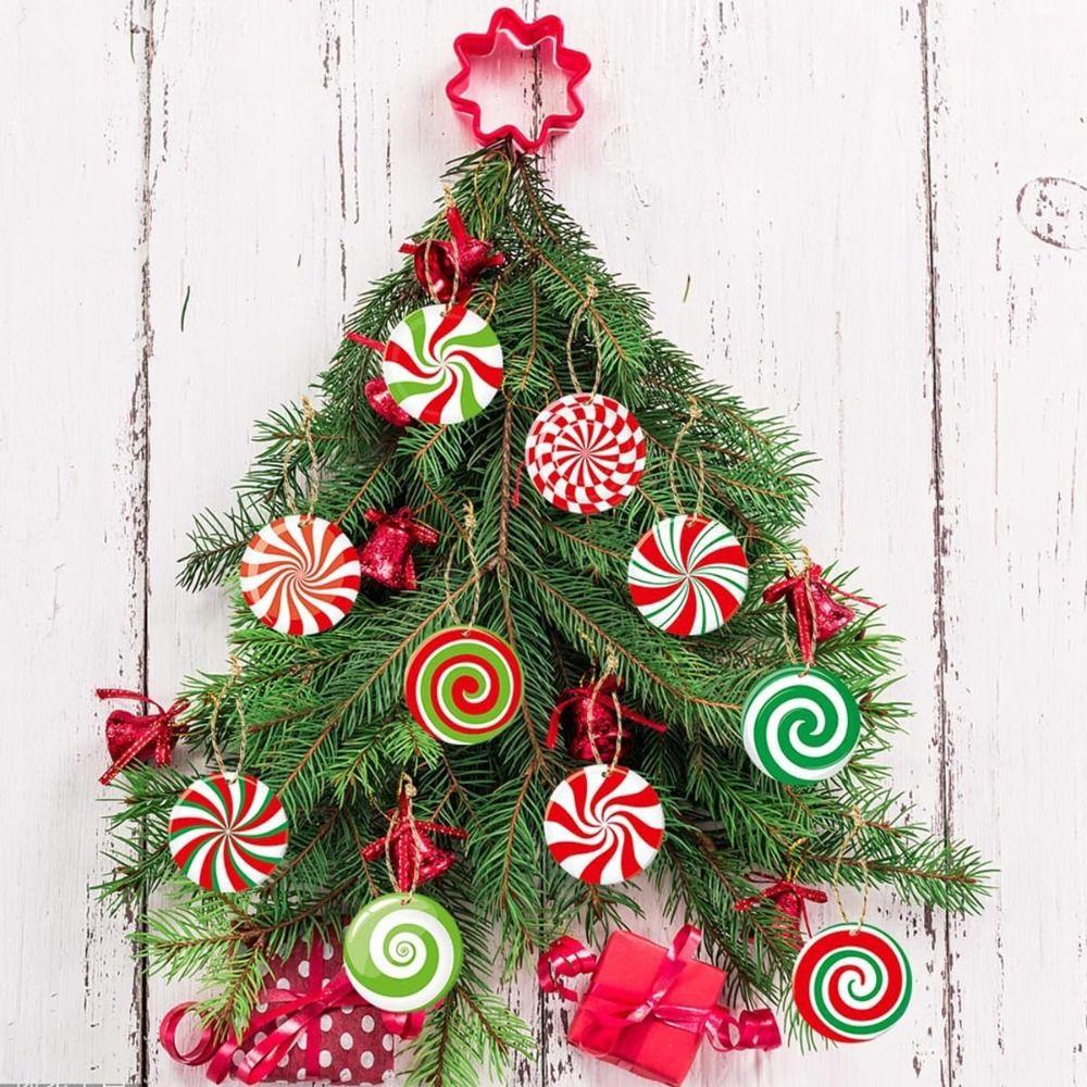 16 Pcs /set Hanging Xmas Tree Candy Pendant Colorful Christmas Party Decor Home
