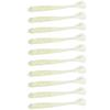 AR41 10PCS 75mm T Tail Soft Worm Artificial Bait Lures Fishing Tackle AccessoriesSilver
