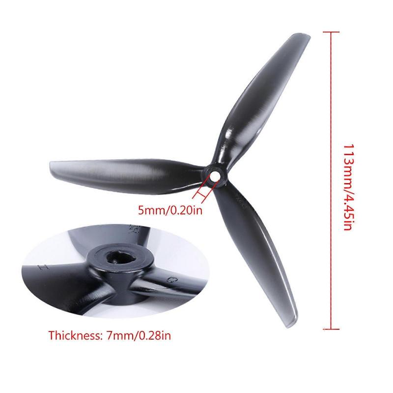 Reliable Three Blade Propellers Suitable for Various Flying Devices Quadcopters for Remote Control Crafts
