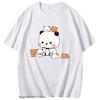 Anime Cartoon Panda Bear Bubu and Dudu T Shirt Kawaii Graphic Printed T Shirt Fashion Crew Neck Plus Size T Shirt Unisex