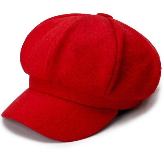 British Style Wide Brim Woolen Beret Hat Retro Artist Painter Newsboy Octagonal Cap Fashion Accessories