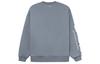 Li Ning Sports Fashion Collection Logo Print Fleece Lined Crew Neck Pullover Sweatshirt Men's Nine Degrees Gray Thick AWDRB77-8
