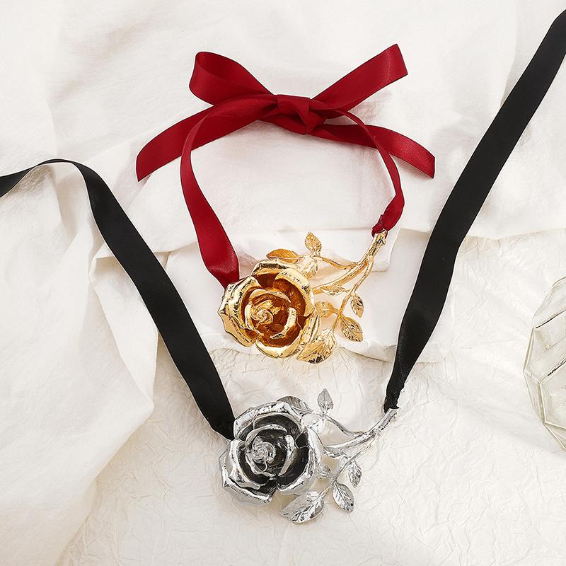 Vintage Přehnaná Kovová Růže Květina Velká Brož Pro Ženy Evropa A Amerika Osobnost Párty Šperky Doplňky