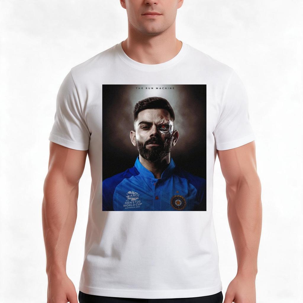 The Run Machine Virat Kohli King Kohli Tshirt Summer Casual Cotton Tee Oversized Streetwear Tops Vintage Graphic Print